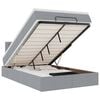 vidaXL Ottoman bed met matras en LED's 120x190 cm stof lichtgrijs