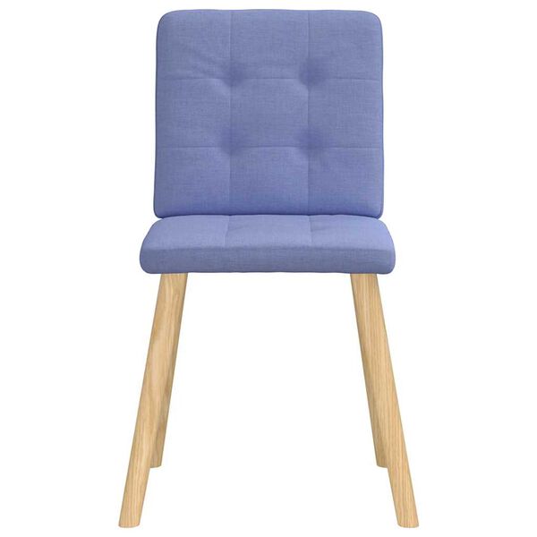 vidaXL Eetkamerstoelen 4 st stof jeansblauw