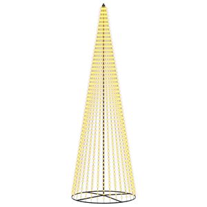 vidaXL LED Kerstboom 485 cm 1632 LED's Warmwit IJzer Zwart