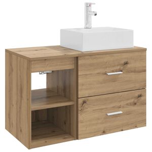 vidaXL Badkamermeubelset 2 st Artisanaal eiken Bewerkt hout
