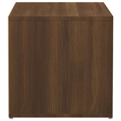 vidaXL Opbergbox met lade 40,5x40x40 cm bewerkt hout bruineikenkleurig