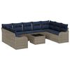 vidaXL Tuin Sofa Set 10 st Grijs poly rattan