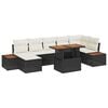 vidaXL Tuinbankenset 8 st Zwart en Beige