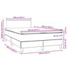 vidaXL Boxspring met matras fluweel donkergrijs 120x220 cm