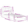 vidaXL Bedframe "Viana" met LED zonder matras wit 90x200 cm