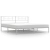 vidaXL Bedframe met hoofdbord metaal wit 183x213 cm