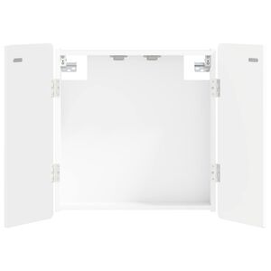 vidaXL Dartbord Kabinet ZWOLLE Wit 52,5 x 10,5 x 57,5 cm Bewerkt hout