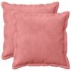 vidaXL Kussen met kussen HOUTEN 2 st Roze fluweel