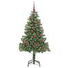 vidaXL Kerstboom met 150 LED met standaard Groen 150 cm PVC