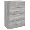 vidaXL Dressoirs 2 st 60x31x84 cm bewerkt hout grijs sonoma eikenkleur