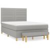 vidaXL Boxspring met matras stof lichtgrijs 140x190 cm