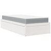 vidaXL Bed met matras massief grenenhout wit 90x190 cm