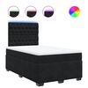 vidaXL Boxspring met matras fluweel zwart 120x190 cm