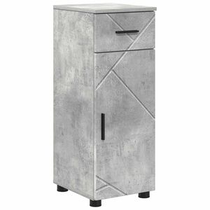 vidaXL Badkamer Kast Beton Grijs 30 x 35 x 80 cm Bewerkt hout & Metaal