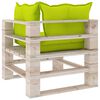 vidaXL 6-delige Loungeset met kussens pallet grenenhout