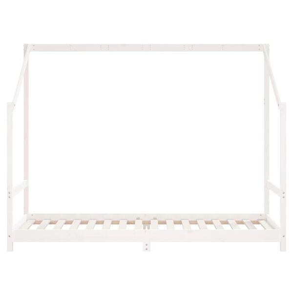 vidaXL Kinderbedframe 90x200 cm massief grenenhout wit