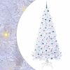 vidaXL Kunstkerstboom met 300 LED Wit 240 cm PVC en staal
