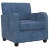 vidaXL Fauteuil Blauw Chenille