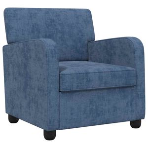 vidaXL Fauteuil Blauw Chenille