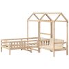 vidaXL Kinderbed met huisje massief grenenhout 90x190 cm