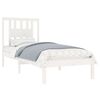 vidaXL Bedframe massief hout wit 90x190 cm