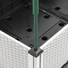 vidaXL Plantenbak met latwerk 120x40x142,5 cm polypropeen wit