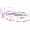 vidaXL Bedframe met hoofdeinde Wasbruin 75 x 190 cm Massief grenenhout