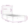 vidaXL Bedframe massief grenenhout zwart 100x200 cm
