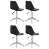 vidaXL Eetkamerstoelen draaibaar 4 st polypropeen zwart