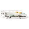 vidaXL Slaapbank met onderschuifbed/lades zonder matras 80x200 cm wit
