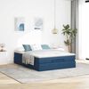 vidaXL Ottoman bed met matras 140x200cm stof blauw