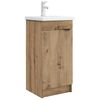 vidaXL Badkamermeubel met Wasbak Artisanaal eiken 42 x 40 x 84,5 cm