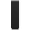 vidaXL Hoge kast 74x35x117 cm massief grenenhout zwart
