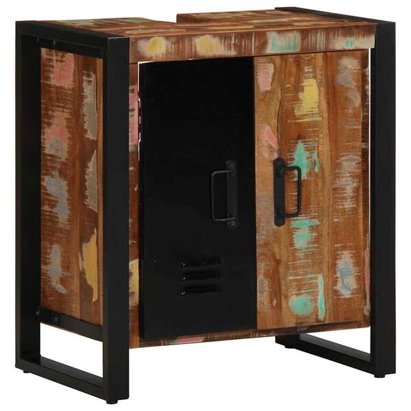 vidaXL Badkamermeubelset met lade 2 pcs Massief Gerecycled Hout