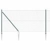 vidaXL gaashek met grondpennen 10 x 1 m PVC-Coated Staal Groen Mesh