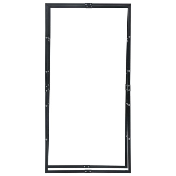 vidaXL Haardhoutrek 100x25x200 cm staal zwart