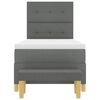 vidaXL Boxspring bed met matras Donkergrijs 90 x 190 cm Stof