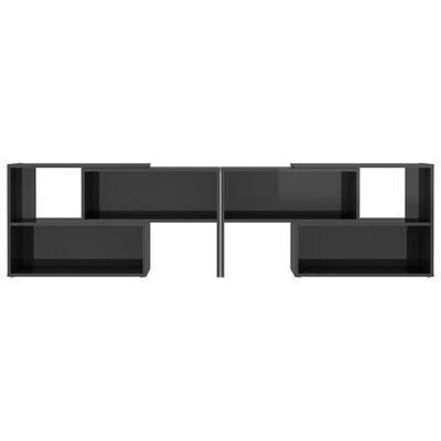 vidaXL Tv-meubel 149x30x52 cm bewerkt hout hoogglans grijs
