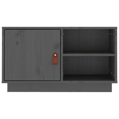 vidaXL Tv-meubel 70x34x40 cm massief grenenhout grijs