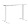 vidaXL Zit-sta bureauframe (94-135)x60x(70-114) cm staal wit