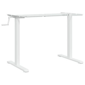 vidaXL Zit-sta bureauframe (94-135)x60x(70-114) cm staal wit