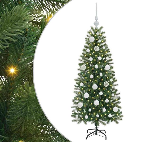 vidaXL Kunstkerstboom met 150 LED met standaard Groen 120 cm PE en PVC