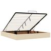 vidaXL Ottoman bed met matras 160x200cm stof cr&egrave;mekleurig