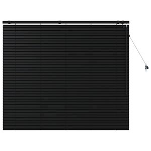 vidaXL Venetiaanse jaloezie Zwart 125 x 130 cm 35 mm