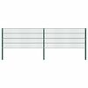 vidaXL Schuttingpaneel met palen ijzer 349x80 cm groen