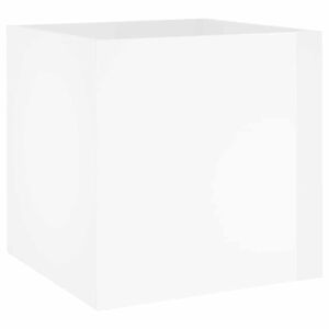 vidaXL Plantenbak 40x40x40 cm bewerkt hout hoogglans wit