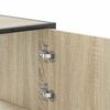 vidaXL Hoge kast 68x35x106,5 cm bewerkt hout en metaal sonoma eiken