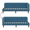 vidaXL Hoekbedframe met hoofdeinde Blauw 80 x 200 cm Fluweel
