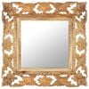 vidaXL Spiegel handgesneden 50x50 cm massief mangohout bruin