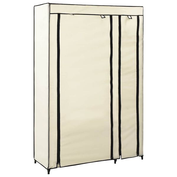 vidaXL Kledingkasten opvouwbaar 2 st 110x45x175 cm stof crème